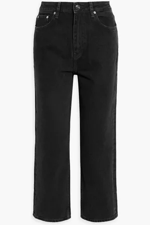 Ganni Misy cropped high-rise straight-leg jeans
