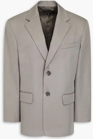 NILI LOTAN Cotton and linen-blend twill blazer
