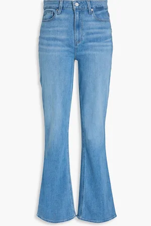 Paige Laurel faded high-rise bootcut jeans - Blue