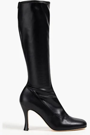 Sergio Rossi Faux stretch-leather boots