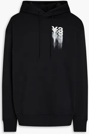 Y-3 Logo-print French cotton-terry hoodie