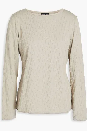 Giorgio Armani Cloqué top - Neutral