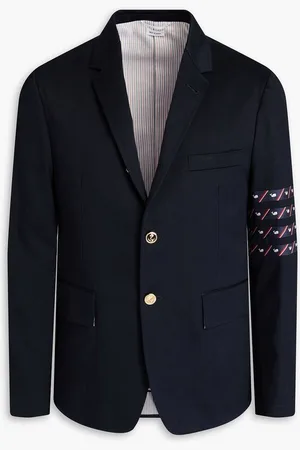 Thom Browne Striped cotton-twill blazer - Blue