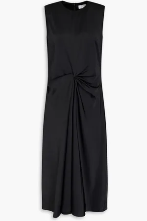 THEORY Draped satin midi dress