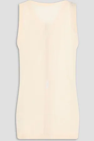 Helmut Lang Cotton-jersey tank - White