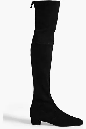 Stuart Weitzman Genna stretch-suede thigh boots