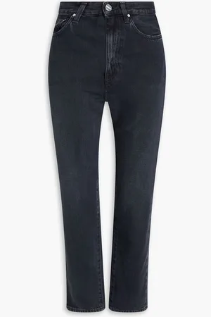 Totême Cropped high-rise straight-leg jeans