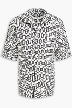 Dolce & Gabbana Printed cotton and silk-blend poplin shirt