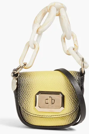 RED(V) Minimaxi dégradé snake-effect leather shoulder bag - Yellow