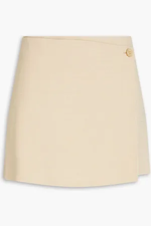 Claudie Pierlot Skirt-effect crepe shorts - Neutral