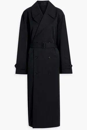 NILI LOTAN Louis oversized cotton-blend trench coat - Blue