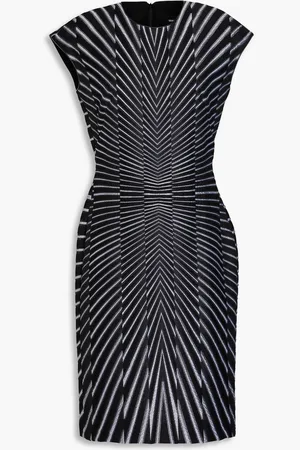 Giorgio Armani Striped metallic jacquard dress