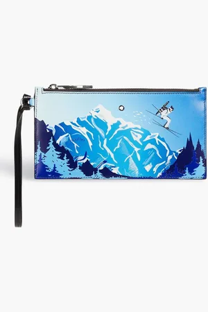 Montblanc Meisterstück printed leather pouch - Blue