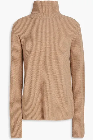 Vince Ribbed cashmere turtleneck sweater - Neutral