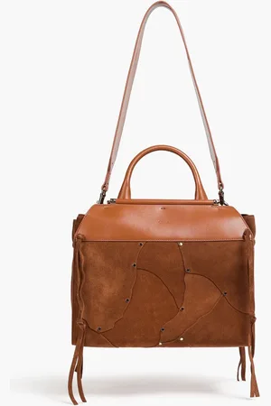 Chloé Steph studded leather and suede tote