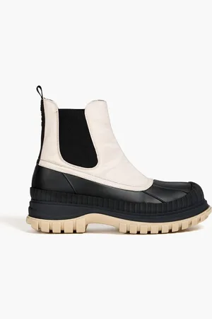 Ganni Canvas Chelsea boots - Neutral