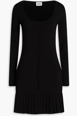 Claudie Pierlot Pleated stretch-knit mini dress