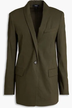 THEORY Linen-blend blazer - Green