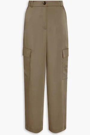 Claudie Pierlot Satin cargo pants - Green