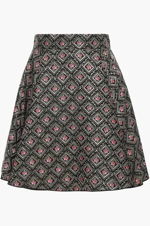 Dolce & Gabbana Flared metallic jacquard mini skirt
