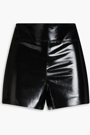 ALICE+OLIVIA Alice Olivia - Faux patent-leather shorts