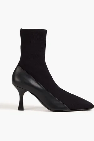 Neous Knitted leather ankle boots