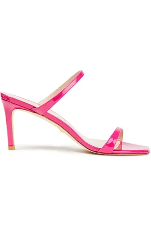 Stuart Weitzman Aleena patent-leather mules - Pink