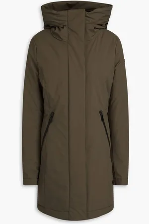 Goldbergh Maple shell hooded down parka - Green