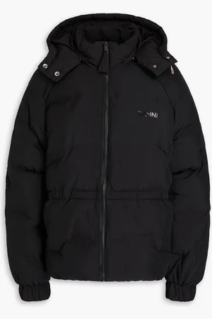 Ganni Quilted shell hooded jacket
