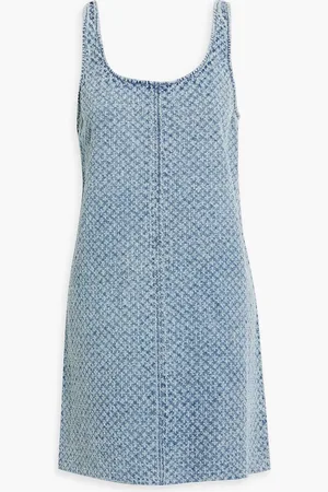 RAG&BONE Kimmy distressed denim mini dress - Blue