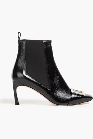 Roger Vivier Buckle-embellished textured-leather Chelsea boots