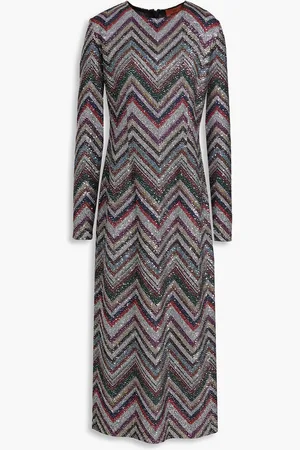 Missoni Sequined crochet-knit midi dress