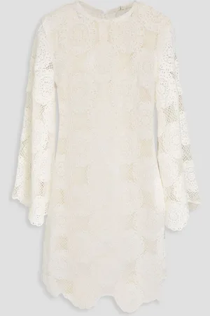ZIMMERMANN Crocheted lace cotton mini dress