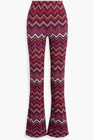 Missoni Crochet-knit flared pants - Red