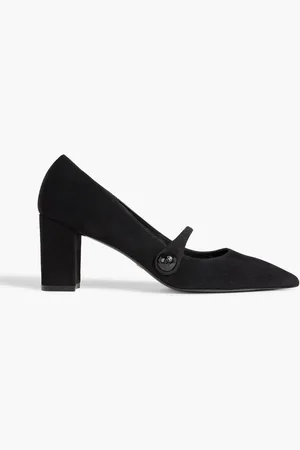 Stuart Weitzman SW 75 suede Mary Jane pumps