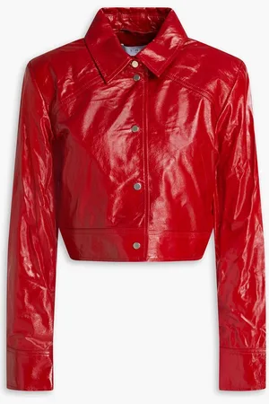 IRO Cropped crinkled leather jacket