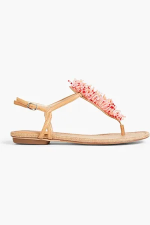 Sam Edelman Brinda bead-embellished faux leather sandals