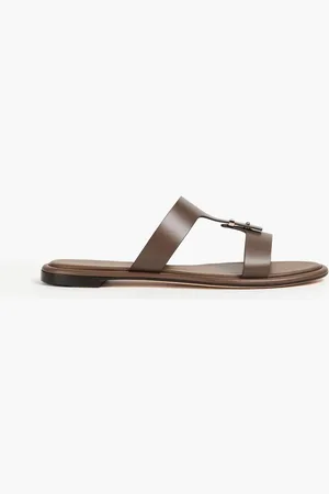 Giorgio Armani Leather slides - Brown