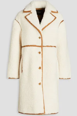 Maje Faux shearling coat - White