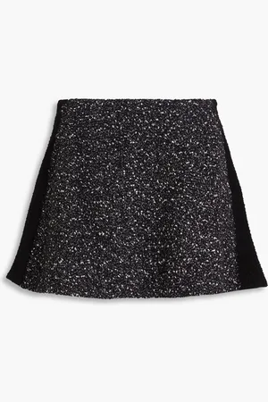 RAG&BONE Elsie flared felt-paneled wool-blend bouclé-tweed mini skirt