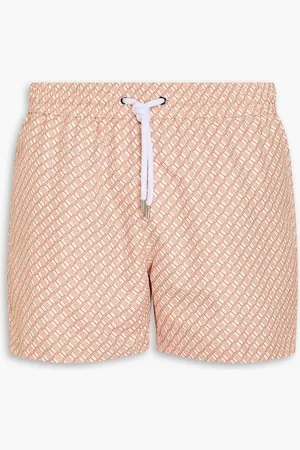Frescobol Carioca Angra short-length printed swim shorts - Orange