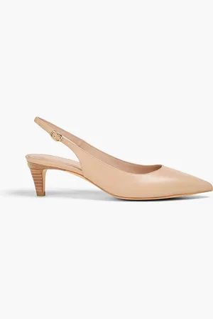 Stuart Weitzman Mara leather slingback pumps