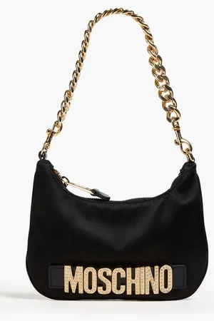 Moschino Embellished satin shoulder bag