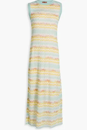 Missoni Crochet-knit midi dress - Blue