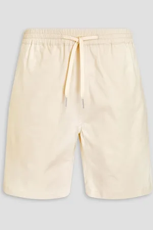 Sandro Cotton-blend twill shorts - White