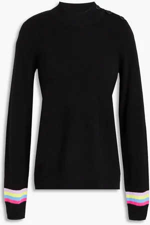Chinti & Parker Striped wool and cashmere-blend turtleneck sweater