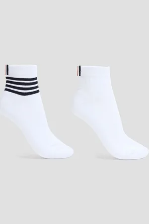 Thom Browne Ribbed striped cotton-blend socks