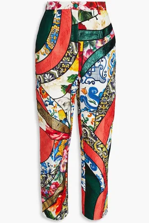 Dolce & Gabbana Printed cotton-blend jacquard tapered pants