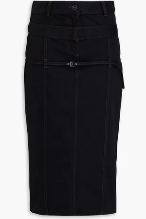 Jacquemus De Nîmes Criollo belted denim pencil skirt