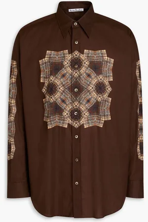Acne Studios Printed cotton-poplin shirt